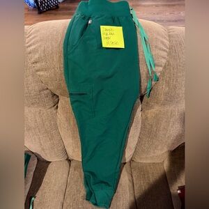 Figs Hunter Green Jogger scrub pants